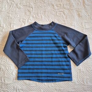 Patagonia boys size 3T blue and gray long sleeve baselayer 3 midweight GUC